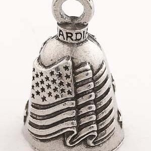 Old Glory - American Flag - Pewter - Motorcycle Guardian Bell® - Made In USA - SKU GB-OLD-GLORY-DS