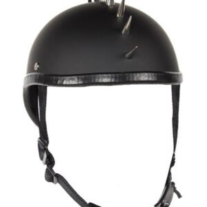 Novelty Motorcycle Helmet - Gloss or Flat Black - Spiked Gladiator - H403-H503-02-DL
