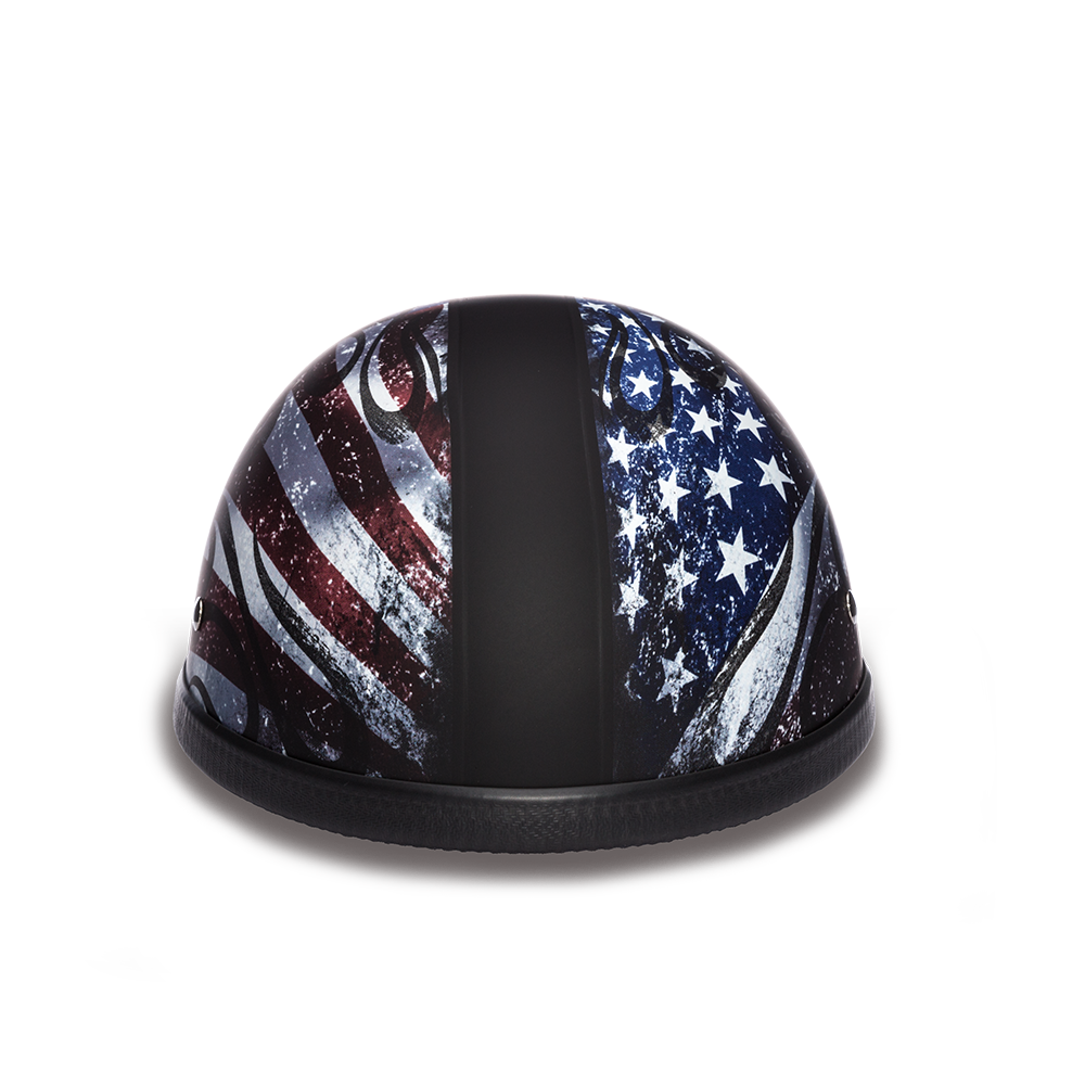 Novelty Motorcycle Helmet - USA Flag Eagle - Shorty - 6002USA-DH