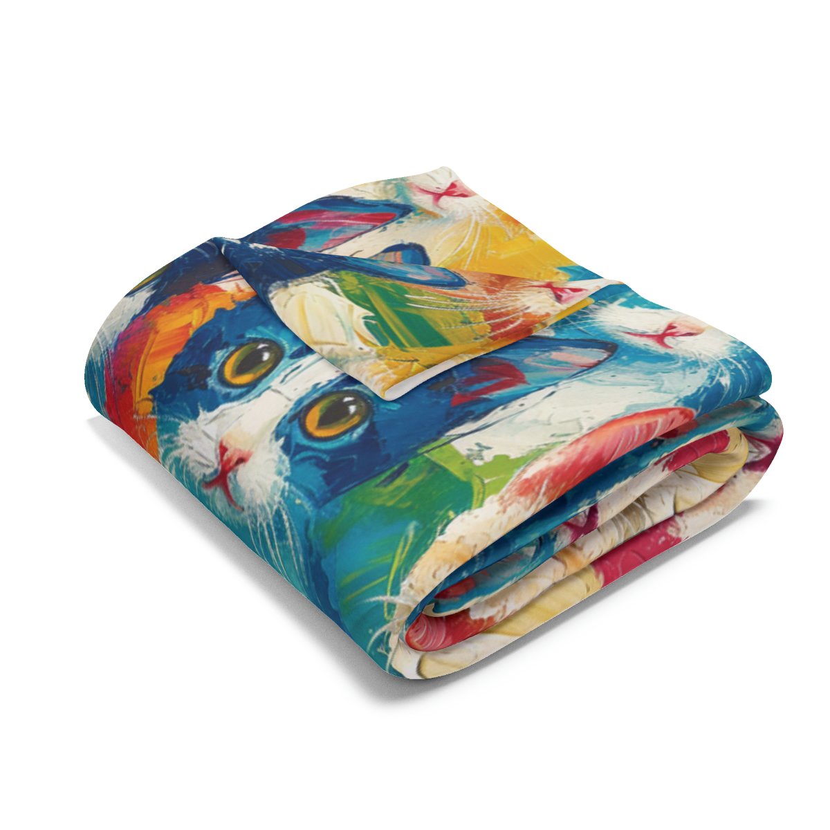 Oil Painting Kittens - 3 Different Sizes - Multi Colors - Arctic Fleece Blanket