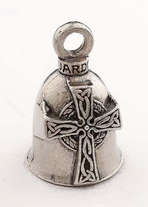 Celtic Cross - Pewter - Motorcycle Guardian Bell - Made In USA - SKU GB-CELTIC-CROSS-DS