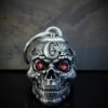 Motorhead Skull Diamond - Pewter - Motorcycle Gremlin Bell - Made In USA - SKU BB112-DS