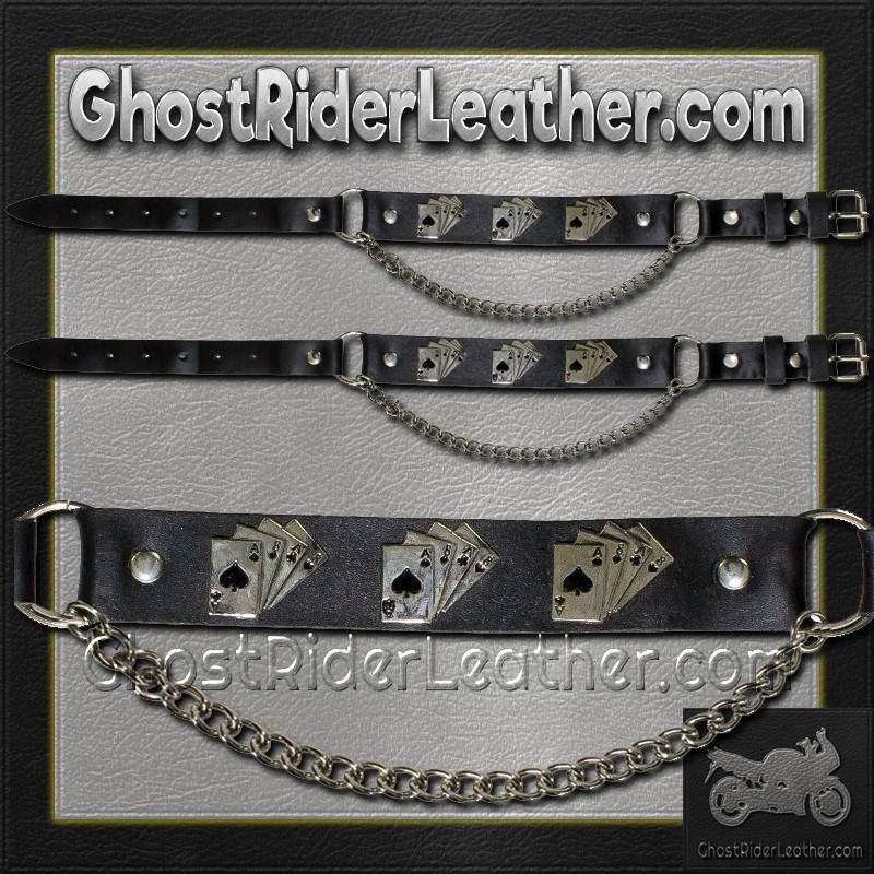 Pair of Biker Boot Chains - Dead Mans Hand - SKU GRL-BC20-DL