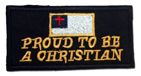 Vest Patches - Two Christian Patches - Proud To Be Christian - PAT-D601-D607-DL