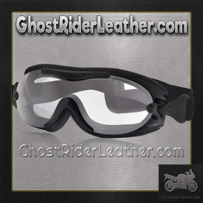 Goggles - Fit Over Eyeglasses - Clear or Smoke - Motorcycle Eyewear - G-FOG-C-S-DH