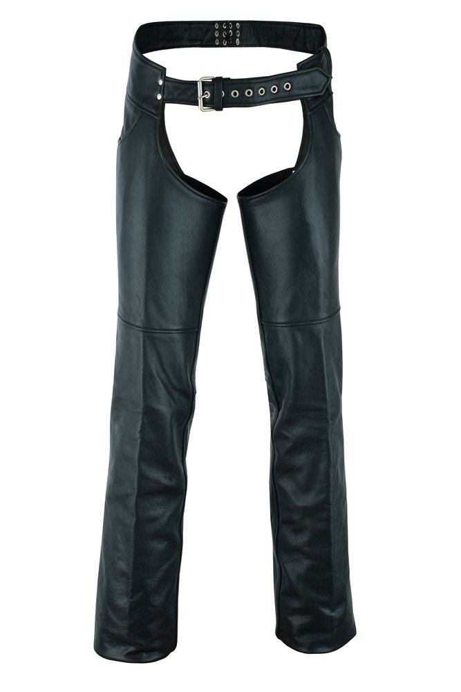 Leather Chaps - Men's - Big and Tall - Up To 5XL - Tall - Motorcycle - DS-447TALL-DS