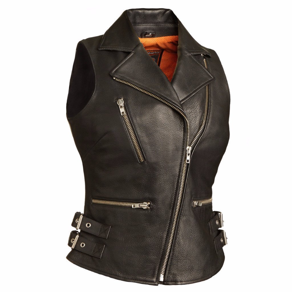 Leather Motorcycle Vest - Women's - Sexy Goddess - FIL510CCB-FM