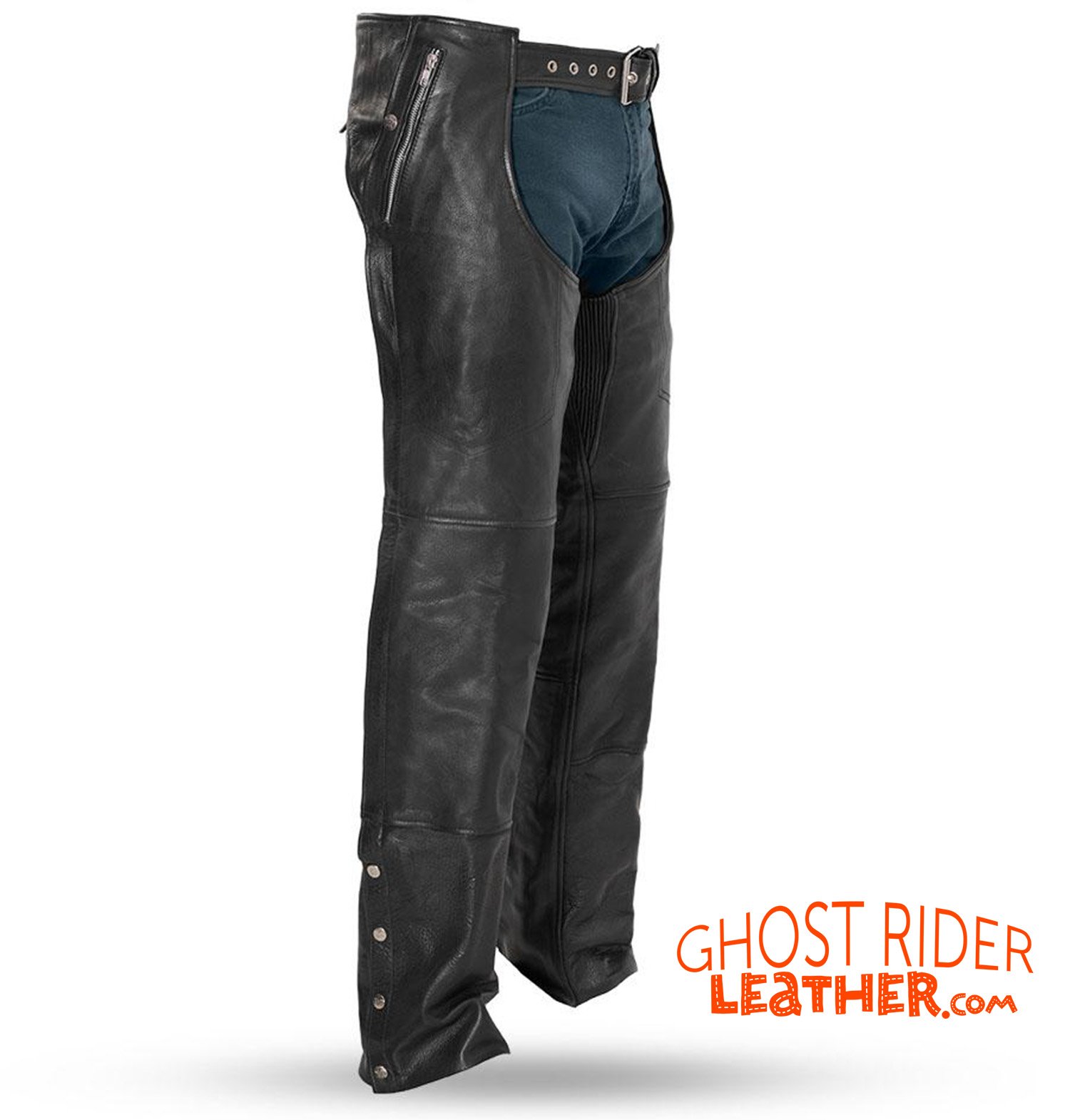 Leather Chaps - Men's - Motorcycle - Patriot - FIM840CSL-CDD-FM Size Chart