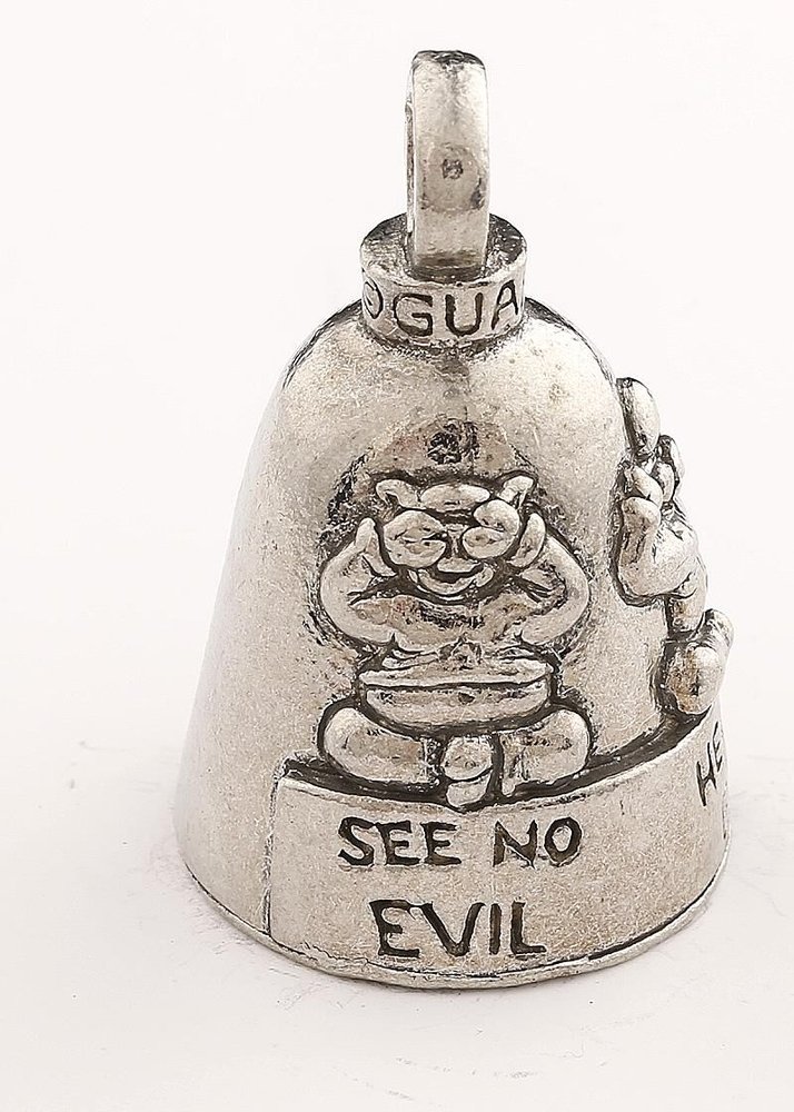 Hear No Evil - Pewter - Motorcycle Guardian Bell® - Made In USA - SKU GB-HEAR-NO-EVIL-DS