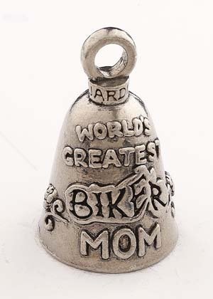 World's Greatest Biker Mom - Pewter - Motorcycle Guardian Bell - Made In USA - SKU GB-BIKER-MOM-DS