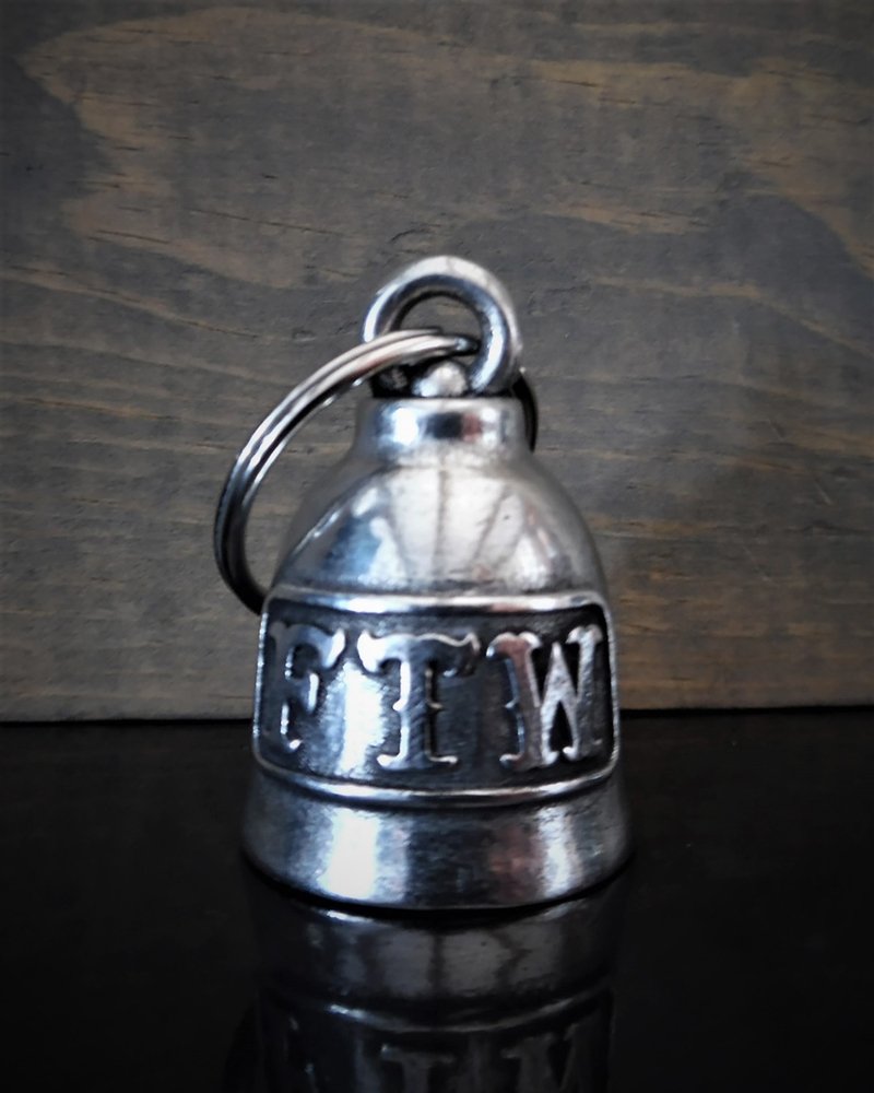 FTW - Pewter - Motorcycle Spirit Bell - Made In USA - SKU BB104-DS