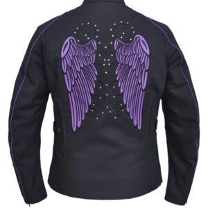 UNIK Ladies Nylon Textile Jacket With Purple Wings - 3692-17-UN