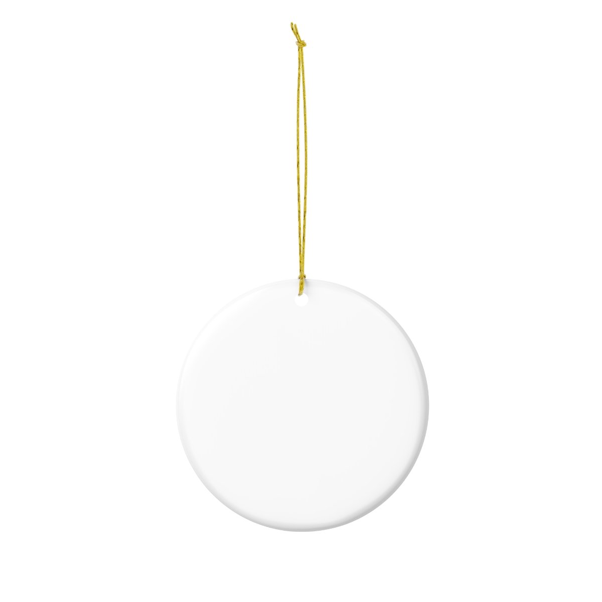 Custom New Home Ceramic Ornament - Christmas Wreath - Personalized