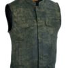 Leather Motorcycle Vest - Men's - Up To Size 8XL - Antique Brown - Big and Tall - DS108-DS