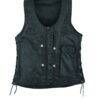 Leather Vest - Women's - Concealed Gun Pockets - Grommets - LV8530-07-DL