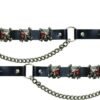 Pair of Biker Boot Chains - Pirate Skull - Motorcycle - BC14-DL