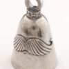 Mustache - Pewter - Motorcycle Guardian Bell® - Made In USA - SKU GB-MUSTACHE-DS