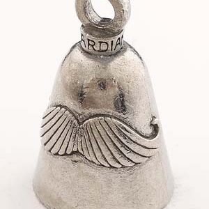 Mustache - Pewter - Motorcycle Guardian Bell® - Made In USA - SKU GB-MUSTACHE-DS