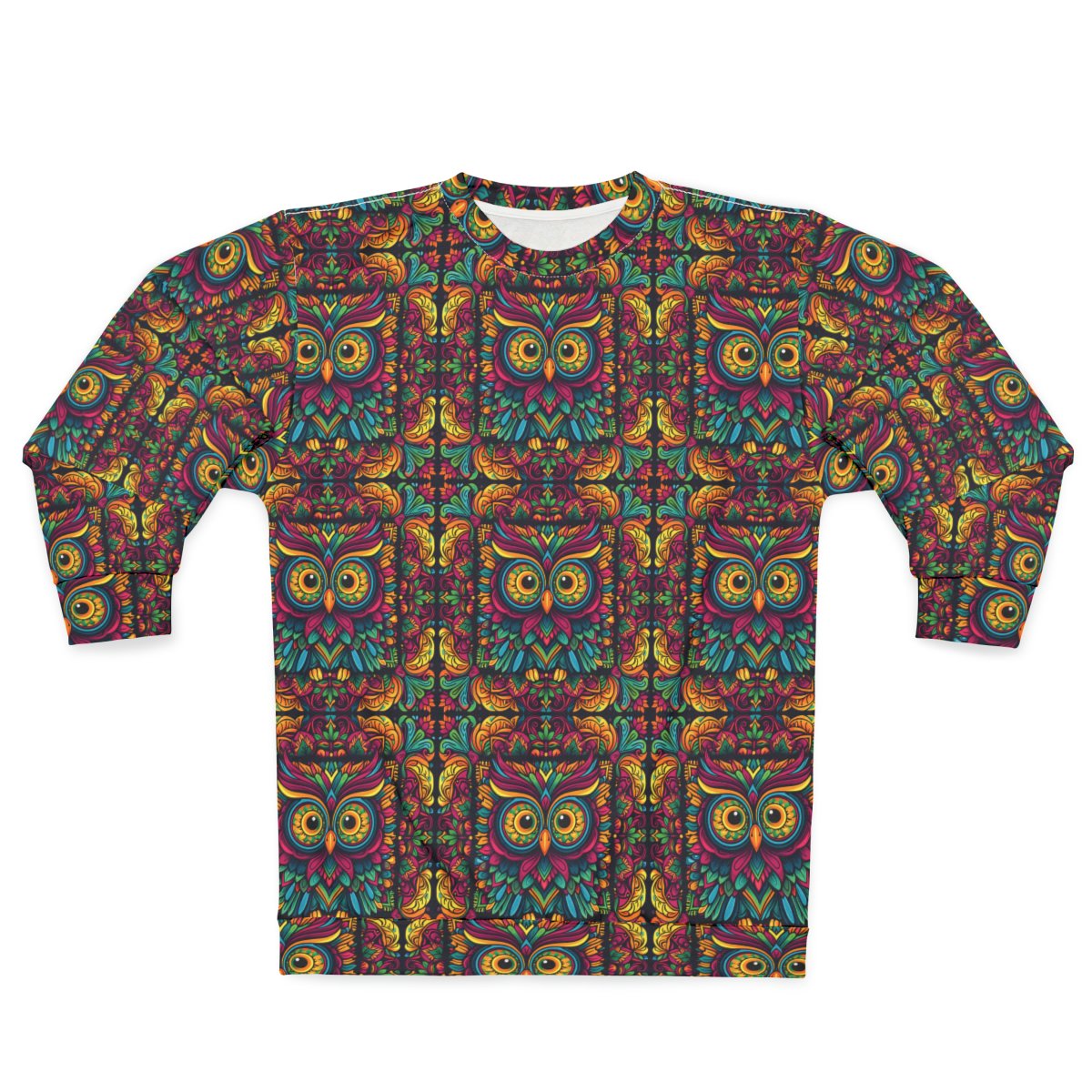 Owl Mandala - Multi Color - Unisex Sweatshirt - Sweater - Shirt