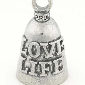 Love Life - Pewter - Motorcycle Guardian Bell® - Made In USA - SKU GB-LOVE-LIFE-DS