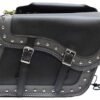 Saddlebags - PVC - Gray Trim - Studs - Motorcycle Luggage - SD4054-PV-DL