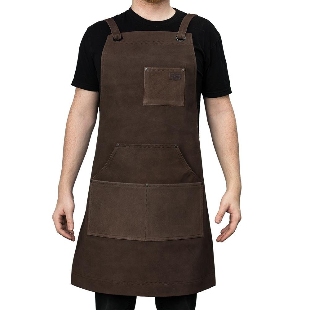 Machinist - Leather Apron With Four Pockets - Choice Of Colors - SKU FIAPRONSUEDE-FM