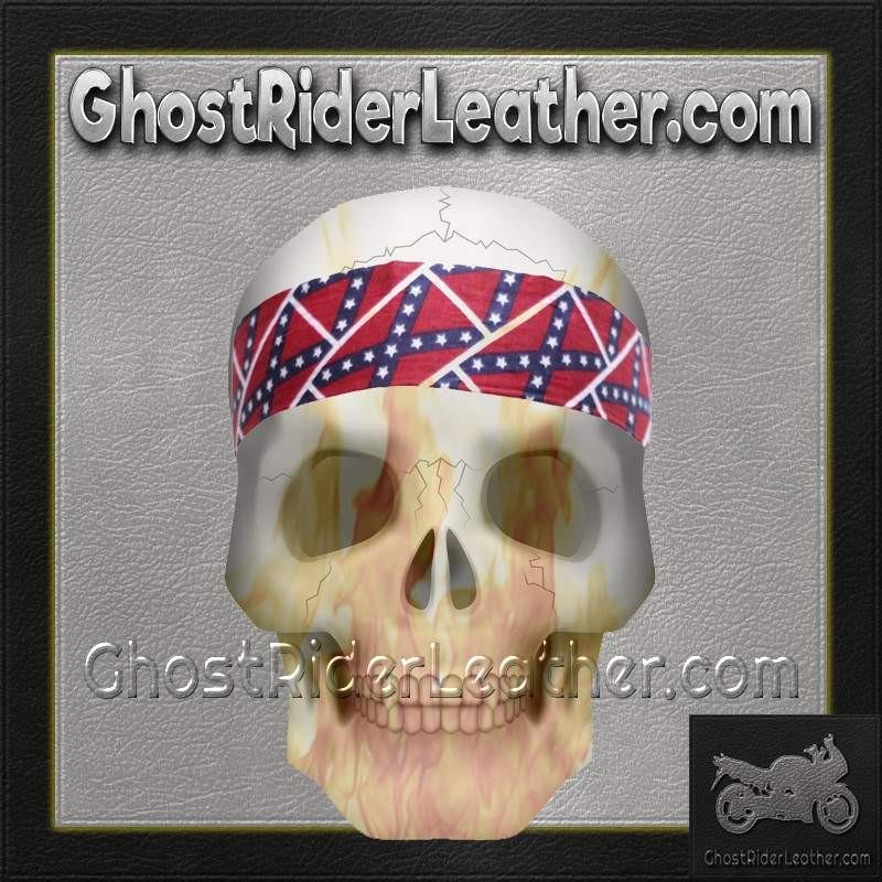 Set of Two Rebel Flag Biker Headbands - Confederate - AC9-REBEL-DL