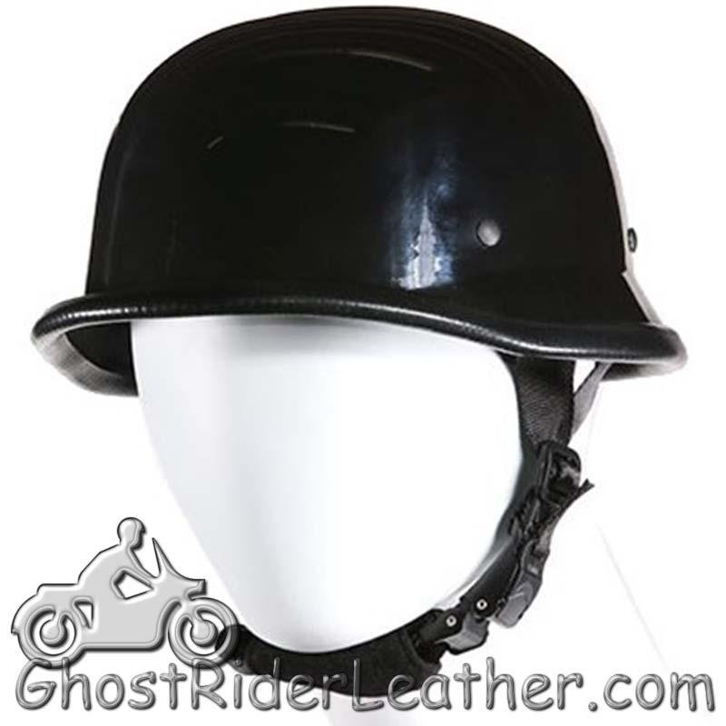 Novelty Motorcycle Helmet - Flat or Gloss Black - German - H402-H502-11-DL