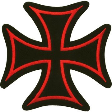 Vest Patch - Iron Cross With Red Border - PAT-B126-DL