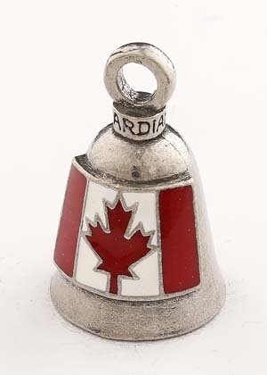 Canadian Flag - Pewter - Motorcycle Guardian Bell - Made In USA - SKU GB-CANADIAN-F-DS