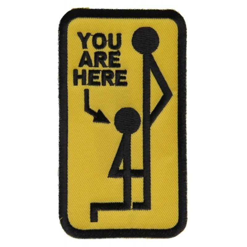 You Are Here - Stick Figures BJ - Patch - Buy One Get One Free - Vest Patch - P1272-DS