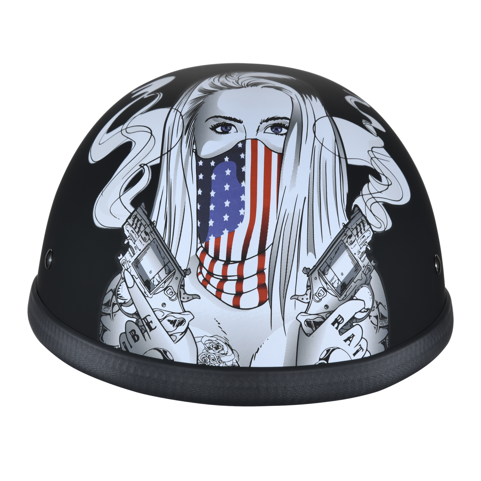 Novelty Motorcycle Helmet - Make 'Em Pay - Eagle Shorty - 6002MP-DH