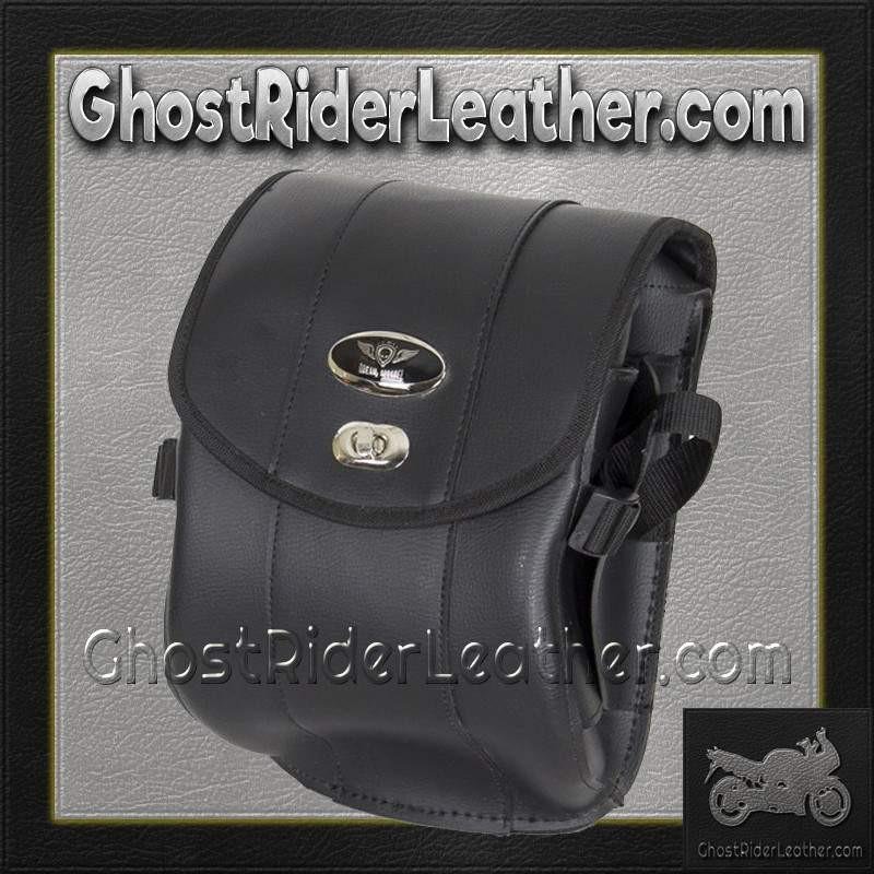 Decorative Motorcycle Leather Sissy Bar Bag with Gun Holster - SKU SB86-DA-DL