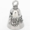 Love Hate Ambigram - Pewter - Motorcycle Guardian Bell® - Made In USA - SKU GB-LOVE-HATE-A-DS