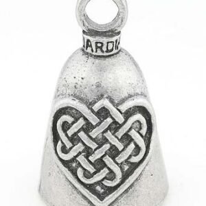 Celtic Heart - Pewter - Motorcycle Guardian Bell - Made In USA - SKU GB-CELTIC-HEART-DS