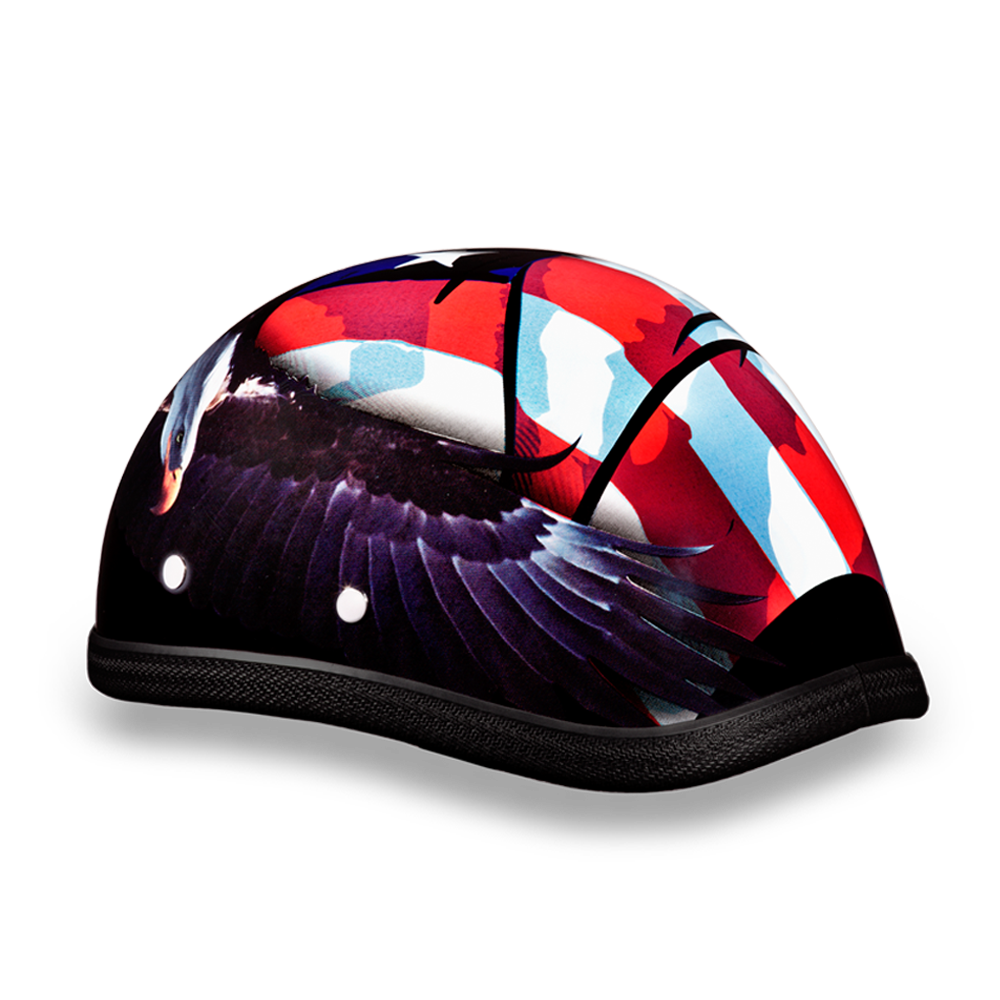 Novelty Motorcycle Helmet - Freedom Eagle - Shorty - 6002FR-DH