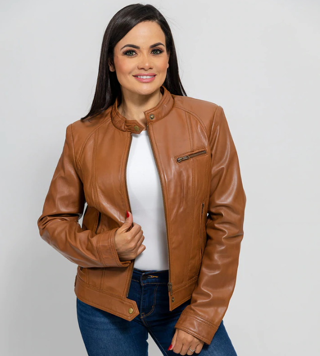 Leather Jacket - Women's - Many Colors - Favorite - WBL1025-WB