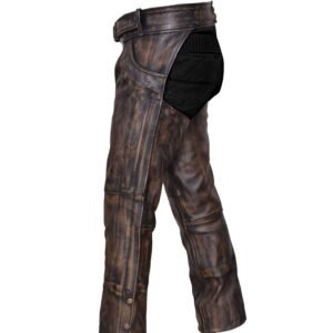 Leather Chaps - Unisex - Nevada Brown - Motorcycle - 720-ABR-UN.