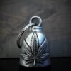 Bud Leaf - Pewter - Motorcycle Spirit Bell - Made In USA - SKU BB113-DS