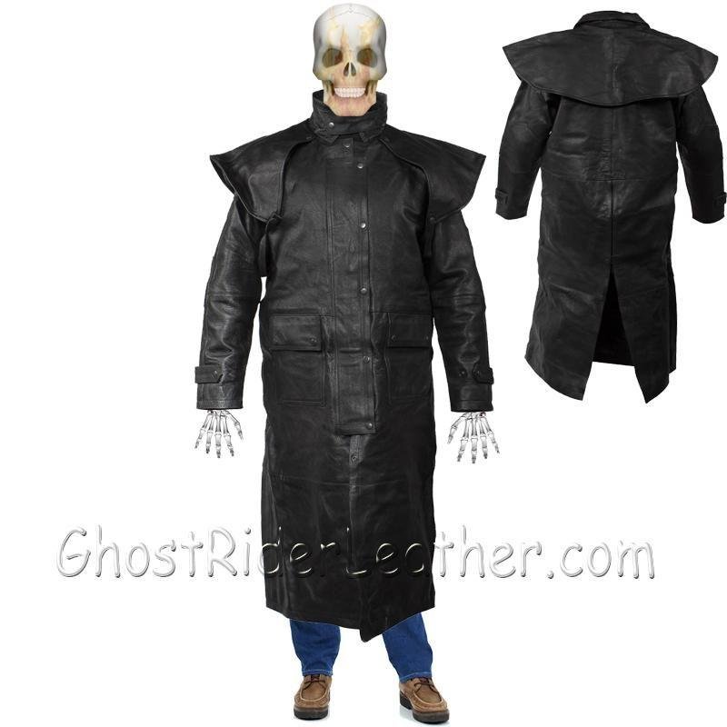 Leather Duster Coat - Men's - Naked - Western - Cowboy - MJ600-11-DL