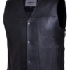 UNIK Men's Premium Leather Motorcycle Vest - SKU 2611-00-UN