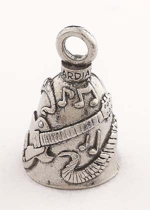 Guitar - Pewter - Motorcycle Guardian Bell - Made In USA - SKU GB-GUITAR-DS