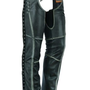 Leather Chaps - Women's - Gray - Hip Set - Stretchy Thighs - DS-485V-DS Size Chart