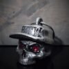 FTW Skull Hat Diamond - Pewter - Motorcycle Gremlin Bell - Made In USA - SKU BB107-DS