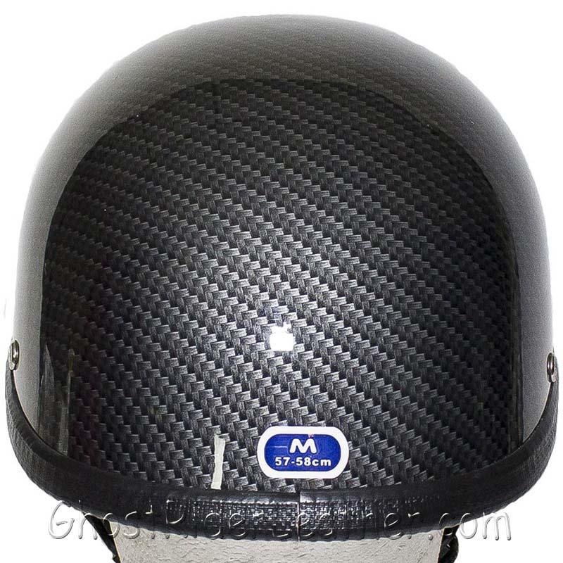 Novelty Motorcycle Helmet - Faux Carbon Fiber - Shorty - H401-CF-DL