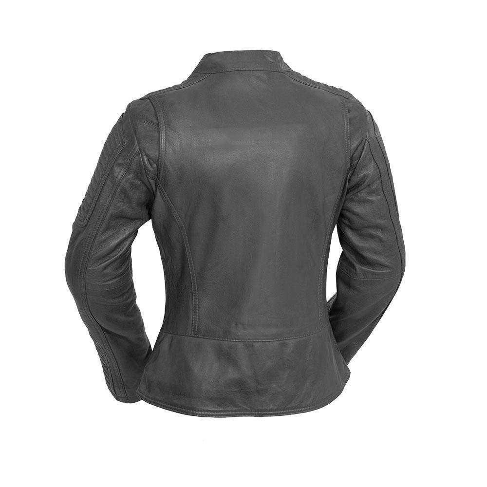 Leather Jacket - Women's - Racer - Anthracite or Whiskey - WBL1587-FM