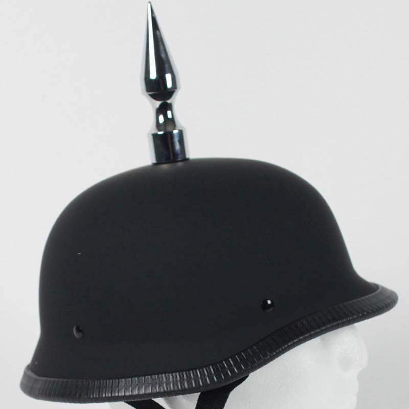Novelty Motorcycle Helmet - Flat or Gloss - Spike - German - 4.5INCH-SPIKE-GERMAN-NOV-HI