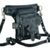 Black Leather Thigh Bag - Gun Holster Pocket - DS5852-DS