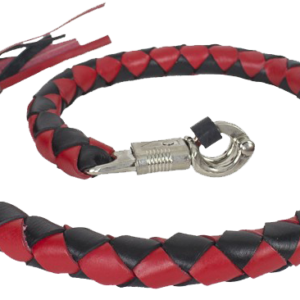 3 Inch Fat - Get Back Whip - Black and Red Leather - GBW6-11-T2-DL