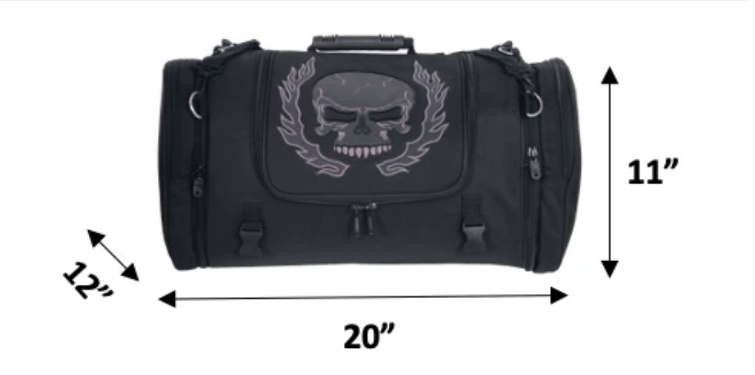 Textile Travel Bag - Reflective Skull - Motorcycle Luggage - 2474-00-UN